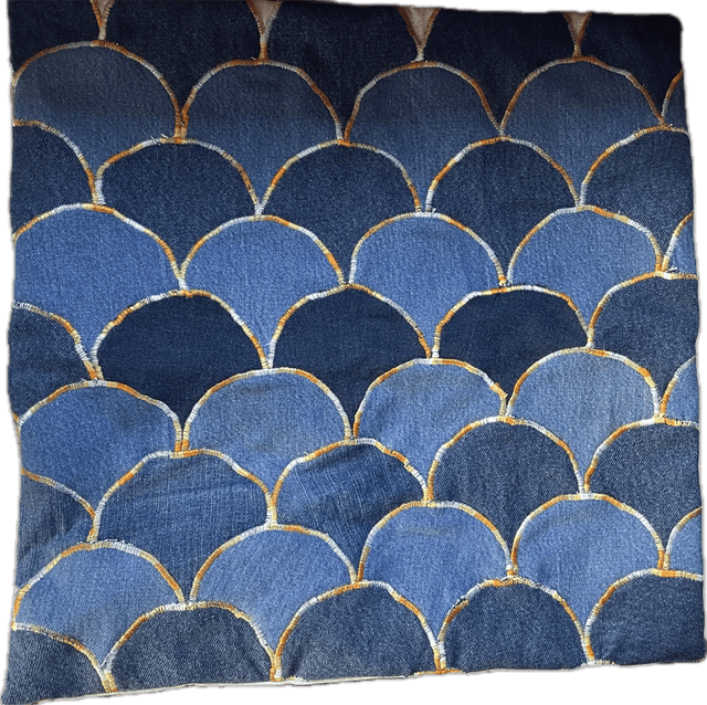 Recycled denim cushion cover 