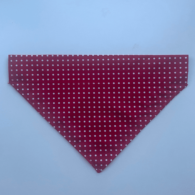 Dog bandanna red and white dots 